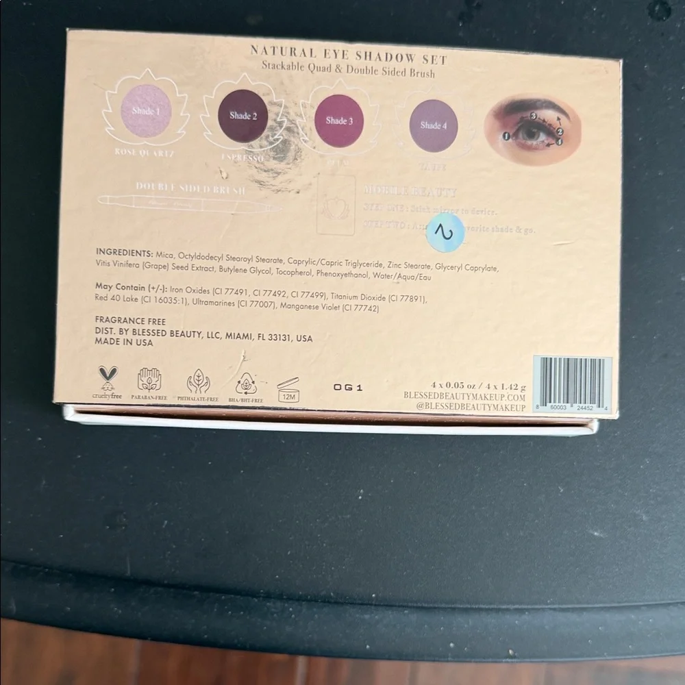 Blessed Beauty Natural Eyeshadow Set -‎ Four Colors